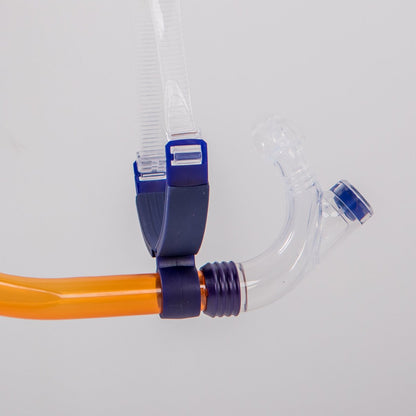 ZONE3 Front Facing Swim Drill Snorkel - Blue/Orange