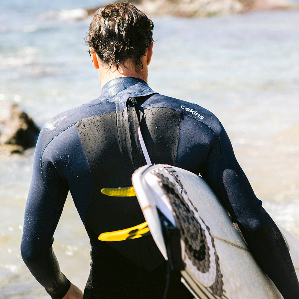 C-Skins Legend 3/2mm Back Zip Wetsuit 2025 - Black/ Bluestone/ Cyan