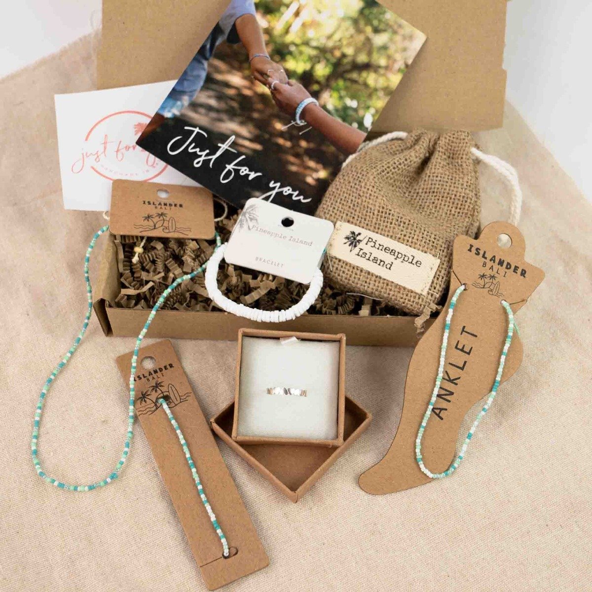 Pineapple Island Letterbox Box Gift Set for Her - Turquoise