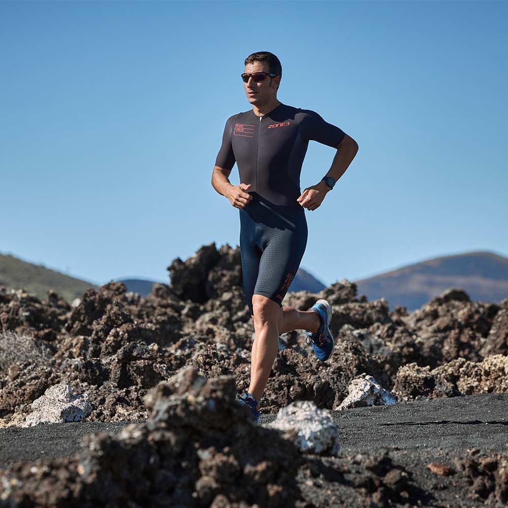ZONE3 Aeroforce-X II Men's Short Sleeve Trisuit - Black