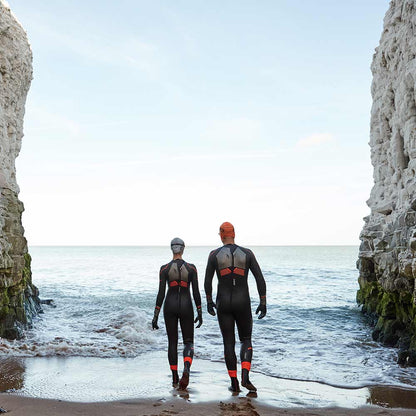 ZONE3 Women's Thermal Aspire Swim Wetsuit - Black/Orange