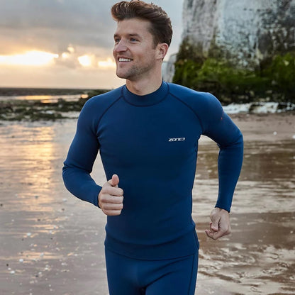 ZONE3 Men's Yulex 1.5mm Long Sleeve Top - Navy