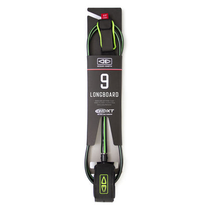 Ocean & Earth Premium OneXT 9ft Surfboard Leash - Lime