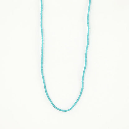 Pineapple Island Ka'anapali Frosted Glass Beaded Necklace in Blue
