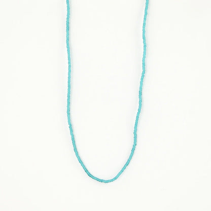 Pineapple Island Ka'anapali Frosted Glass Beaded Necklace in Light Blue