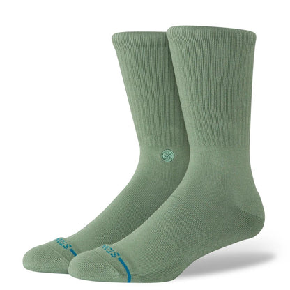Stance Icon Crew Socks in Sage
