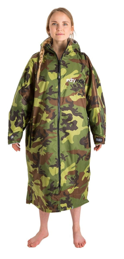 Dryrobe Advanced Long Sleeve 2021 - Camo/Grey - Front