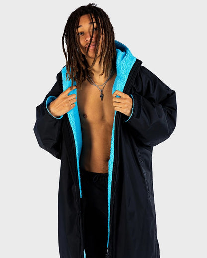 Dryrobe Advance Long Sleeve Changing Robe - Black / Blue