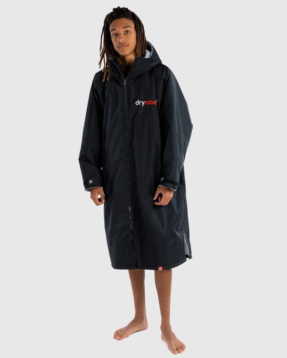 Dryrobe Advanced Long Sleeve - Black/Grey - Front