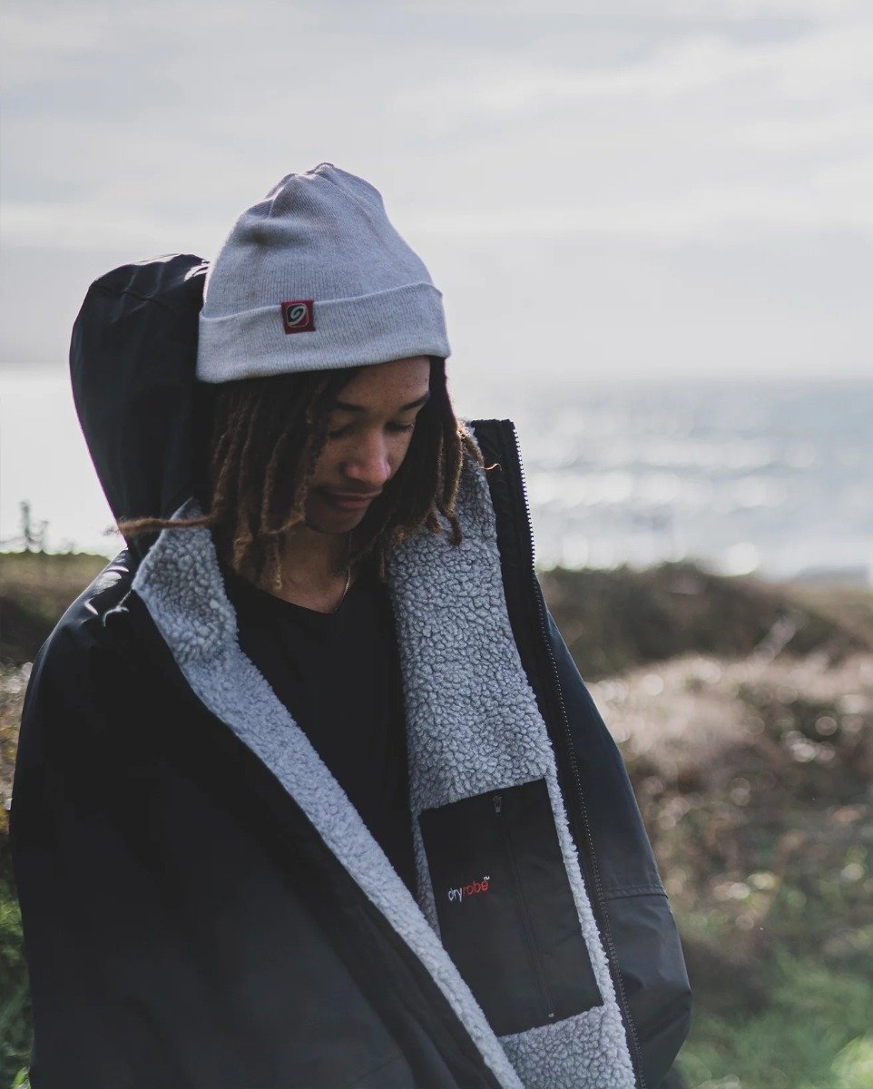 Dryrobe Advance Long Sleeve Changing Robe - Black/Grey