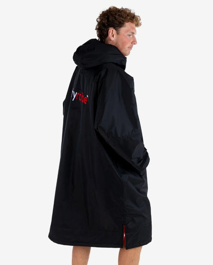 Dryrobe Advance Long Sleeve Adult Changing Robe - Black/Red