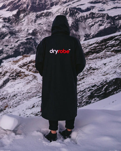 Dryrobe Advance Long Sleeve Adult Changing Robe - Black/Red
