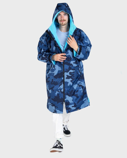 Dryrobe Advance Long Sleeve Changing Robe - Blue Camo / Blue