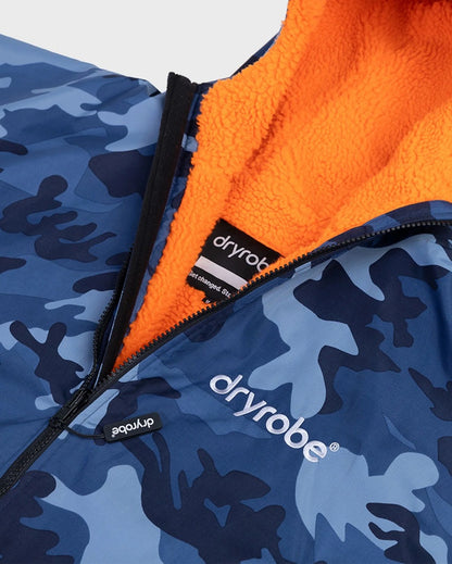 Dryrobe Advance Long Sleeve Changing Robe - Blue Camo / Orange