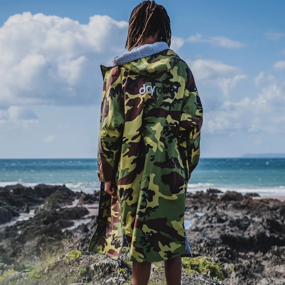 Dryrobe Advance Long Sleeve Changing Robe - Camo / Grey