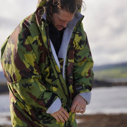 Dryrobe Advance Long Sleeve Changing Robe - Camo / Grey