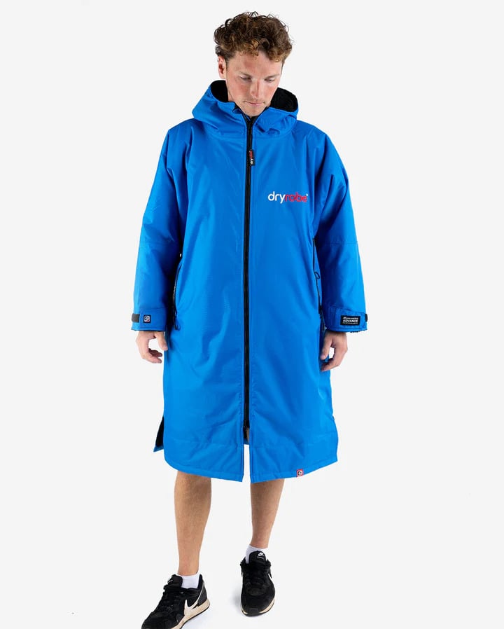 Dryrobe Advance Long Sleeve Changing Robe - Cobalt Blue / Black