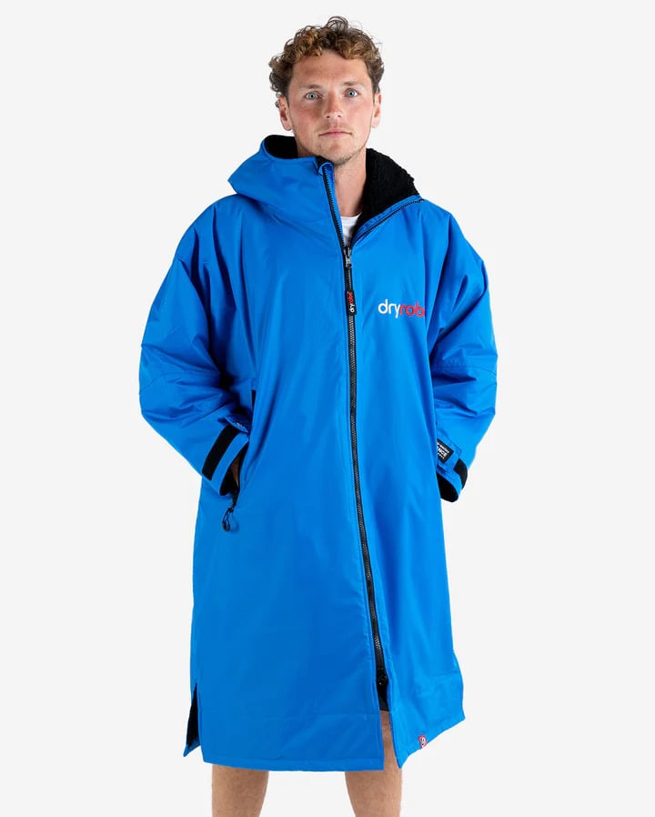 Dryrobe Advance Long Sleeve Changing Robe - Cobalt Blue / Black