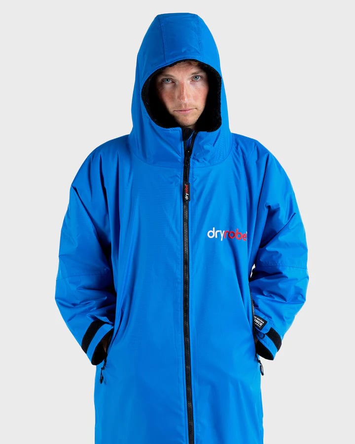 Dryrobe Advance Long Sleeve Changing Robe - Cobalt Blue / Black
