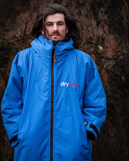 Dryrobe Advance Long Sleeve Changing Robe - Cobalt Blue / Black