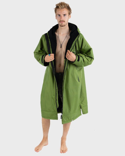 Dryrobe Advance Long Sleeve Changing Robe - Dark Green / Black