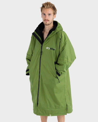 Dryrobe Advance Long Sleeve Changing Robe - Dark Green / Black
