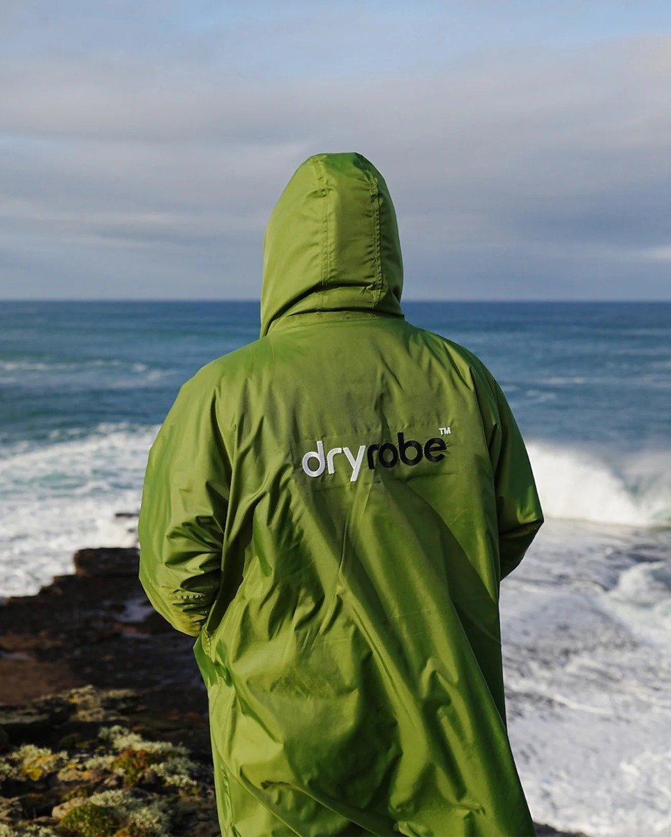 Dryrobe Advance Long Sleeve Changing Robe - Dark Green / Black