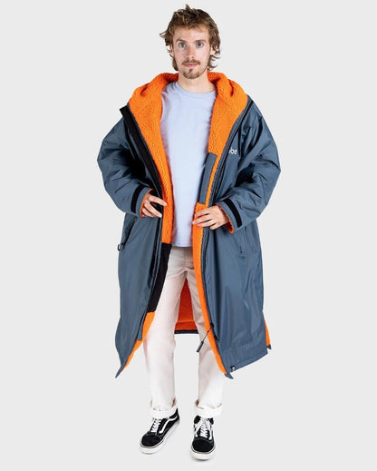 Dryrobe Advance Long Sleeve Changing Robe - Dark Grey / Orange