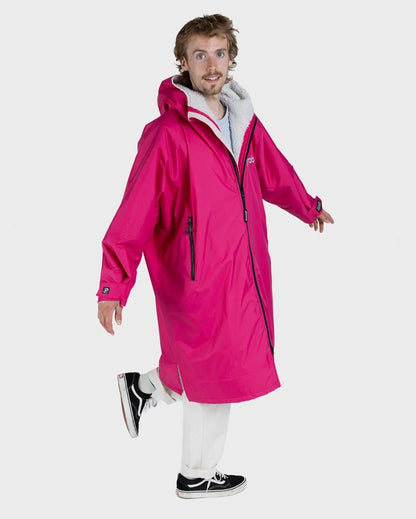 Dryrobe Advance Long Sleeve Changing Robe - Pink / Light Grey