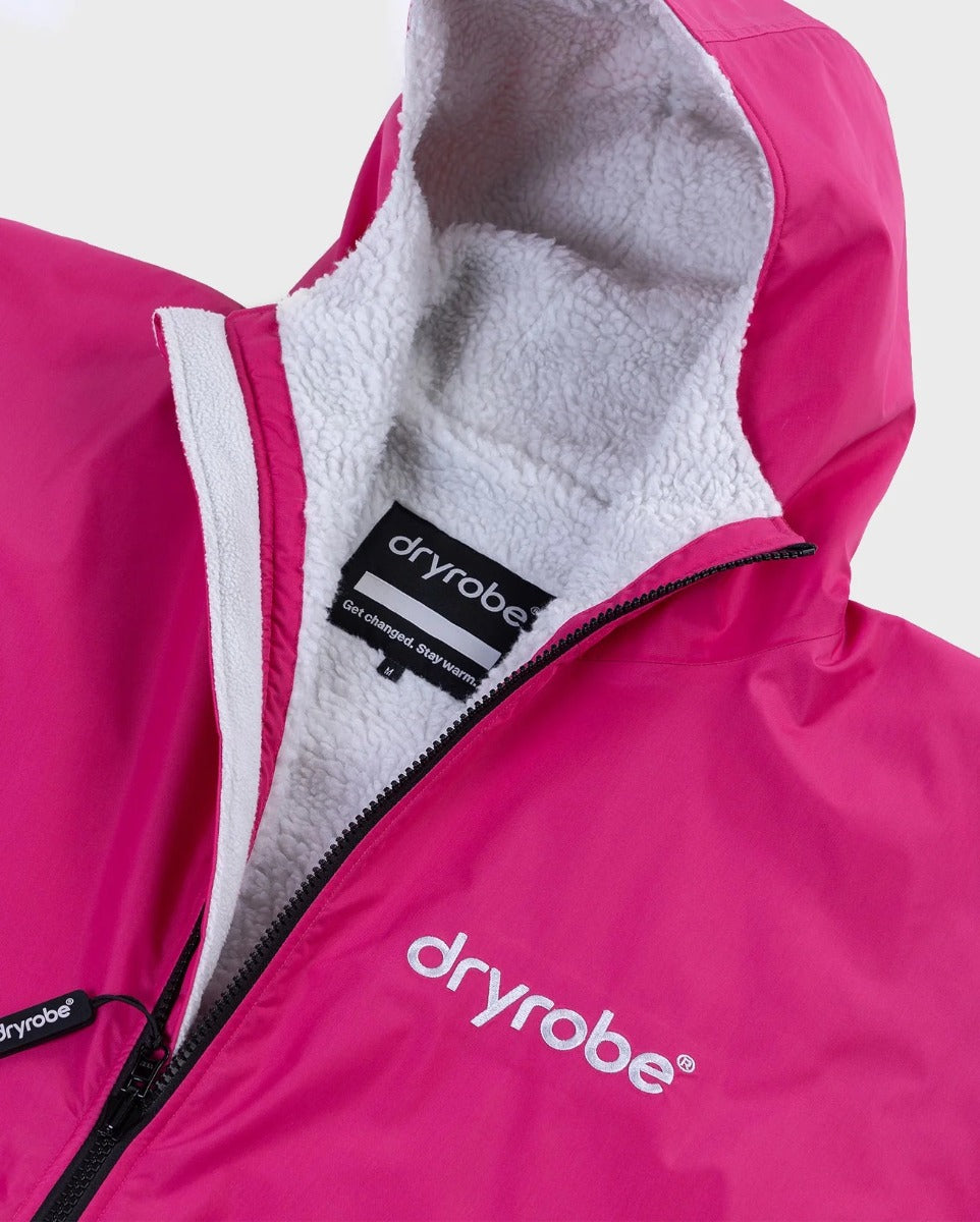 Dryrobe Advance Long Sleeve Changing Robe - Pink / Light Grey