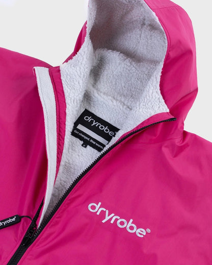 Dryrobe Advance Long Sleeve Changing Robe - Pink / Light Grey