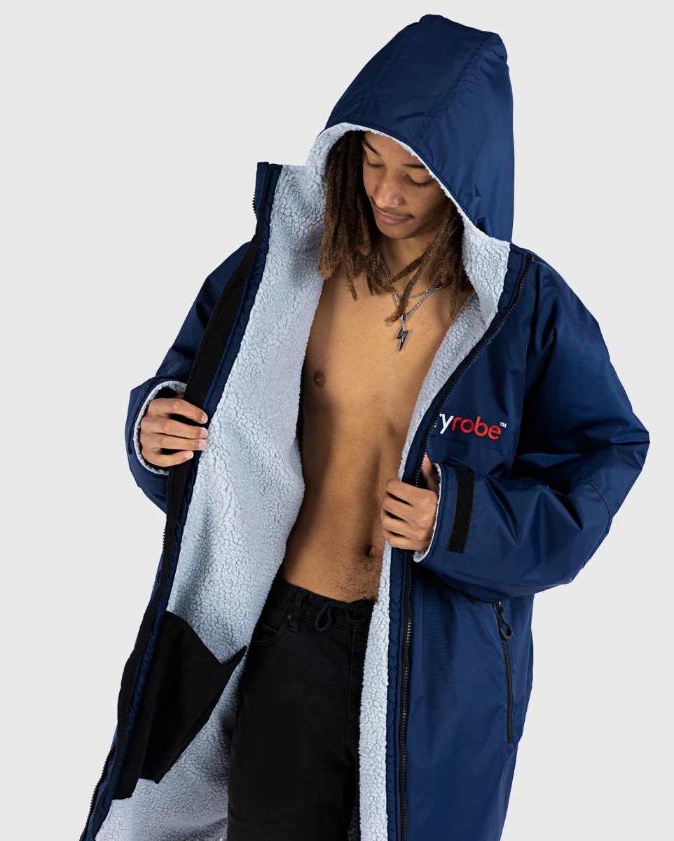 Dryrobe Advance Long Sleeve Change Robe - Navy / Grey