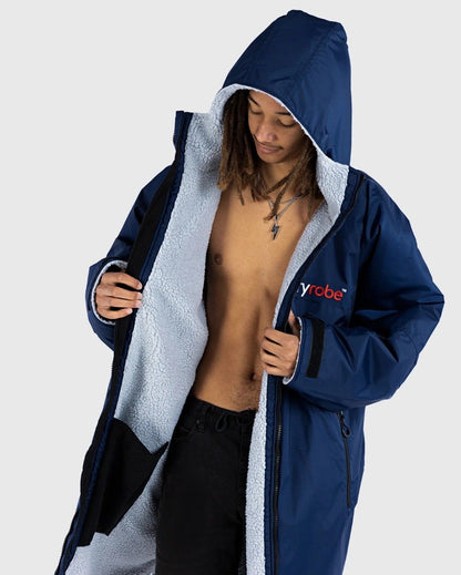 Dryrobe Advance Long Sleeve Change Robe - Navy / Grey