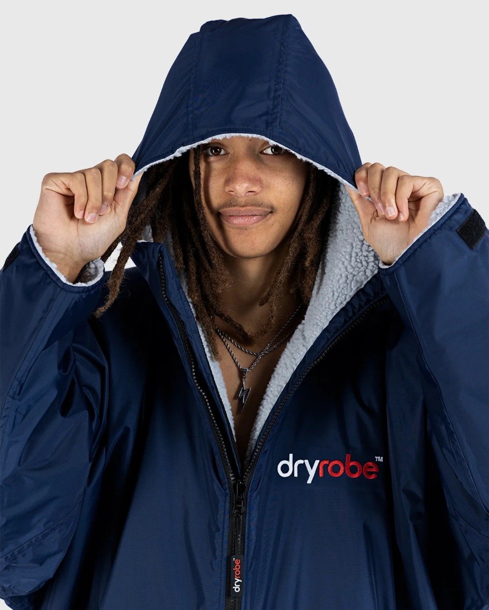 Dryrobe Advance Long Sleeve Change Robe - Navy / Grey