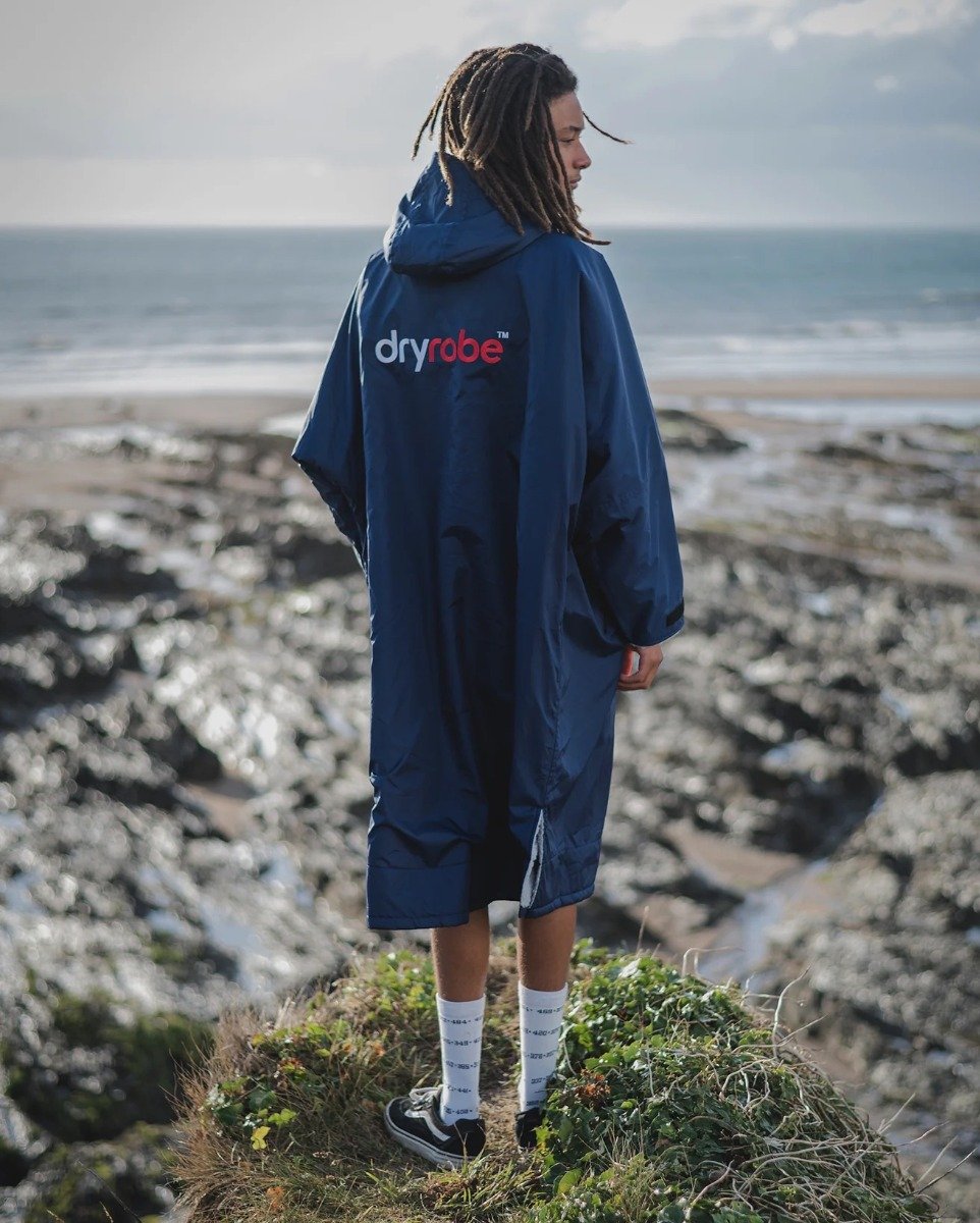 Dryrobe Advance Long Sleeve Change Robe - Navy / Grey