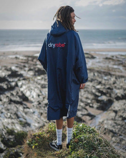 Dryrobe Advance Long Sleeve Change Robe - Navy / Grey