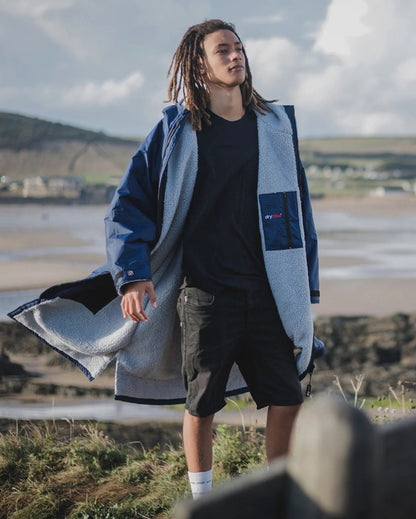 Dryrobe Advance Long Sleeve Change Robe - Navy / Grey