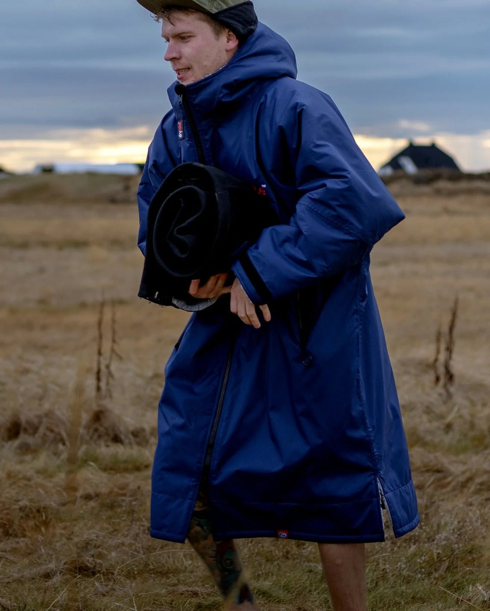 Dryrobe Advance Long Sleeve Change Robe - Navy / Grey