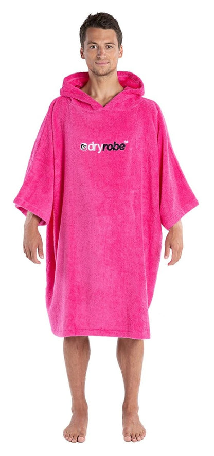 Dryrobe Organic Cotton Short Sleeved Towel Changing Robe in Pink