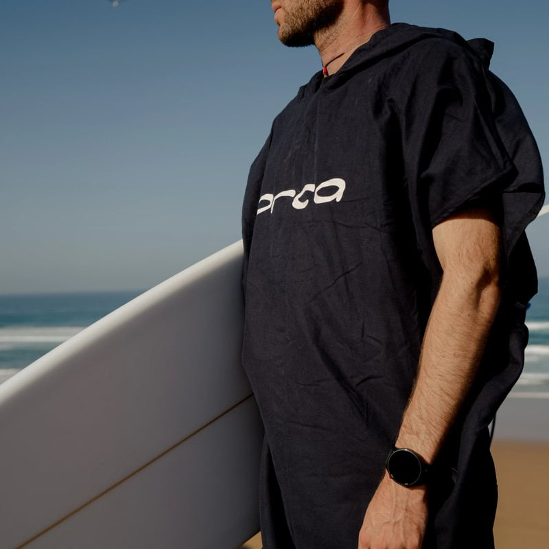 Orca Poncho Changing Towel Robe - Black
