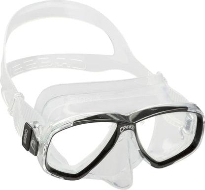 Cressi Perla Swim Adult Snorkel Face Mask in Clear/Black