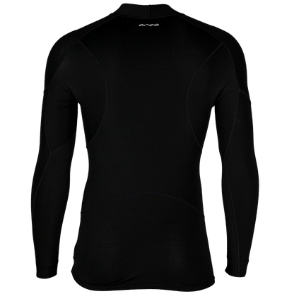 Orca Base Layer Mens Long Sleeve Rash Vest - Black - Back