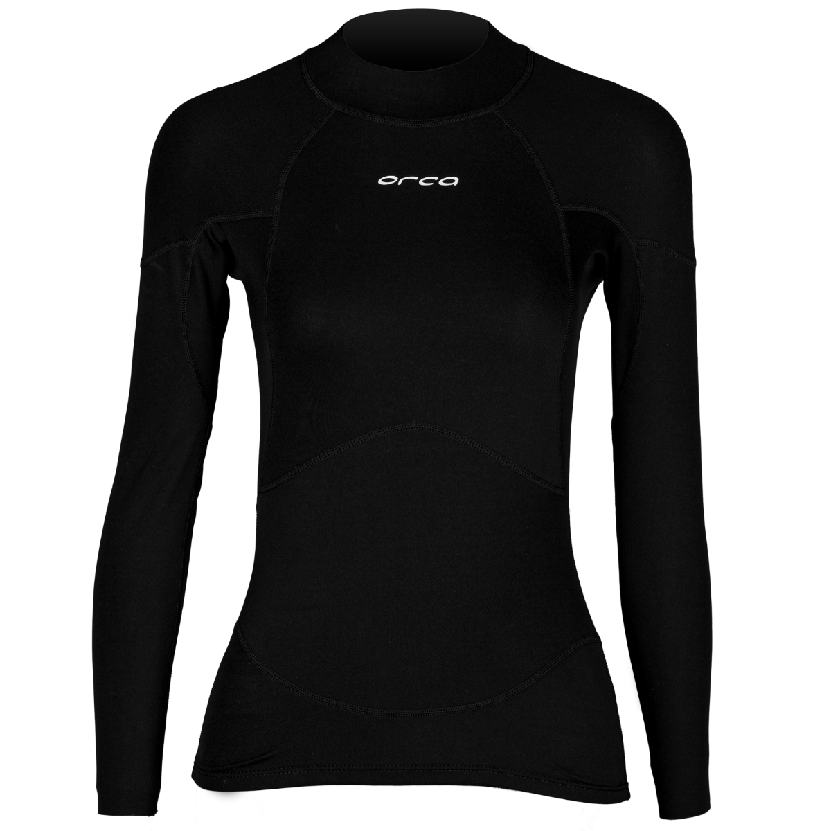 Orca Base Layer Womens Long Sleeve Rash Vest - Black - Front