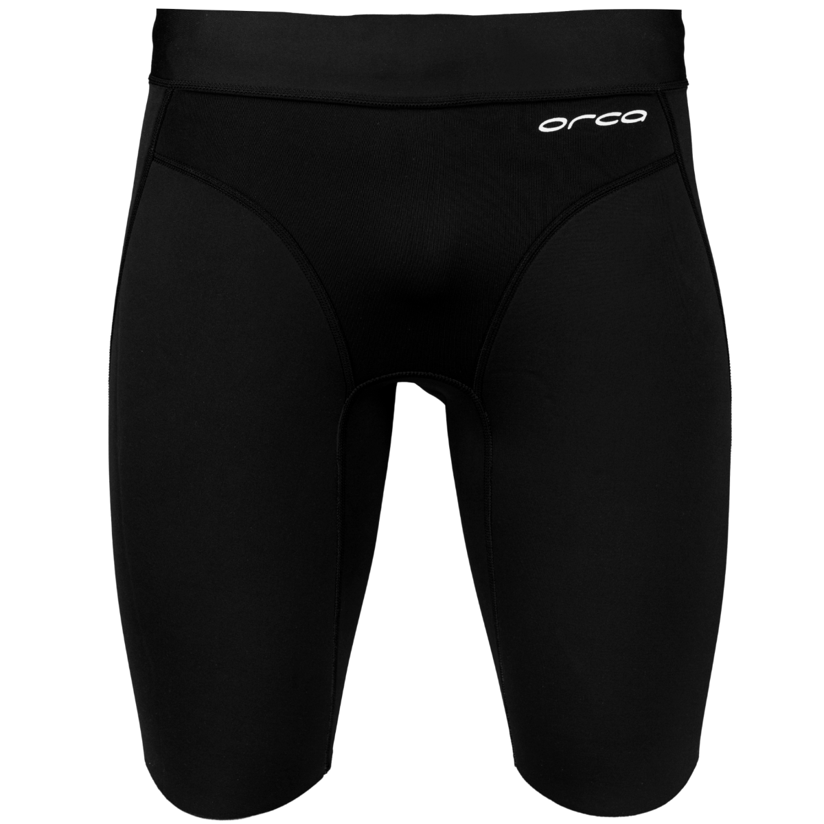 Orca Neoprene Mens Swim Shorts - Black - Front