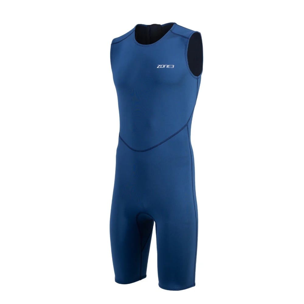 Zone3 Mens Yulex Back Zip Sleeveless Kneeskin Wetsuit in Navy