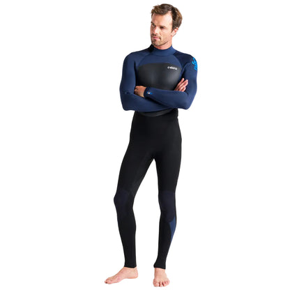 C-Skins Legend 3/2mm Back Zip Wetsuit 2025 - Black/ Bluestone/ Cyan