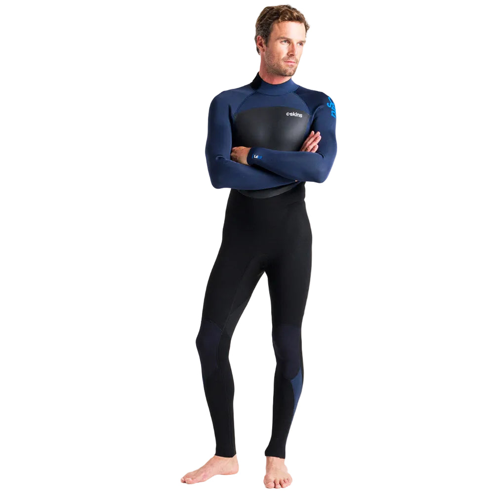 C-Skins Legend 3/2mm Back Zip Wetsuit 2025 - Black/ Bluestone/ Cyan