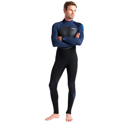 C-Skins Legend 3/2mm Back Zip Wetsuit 2025 - Black/ Bluestone/ Cyan