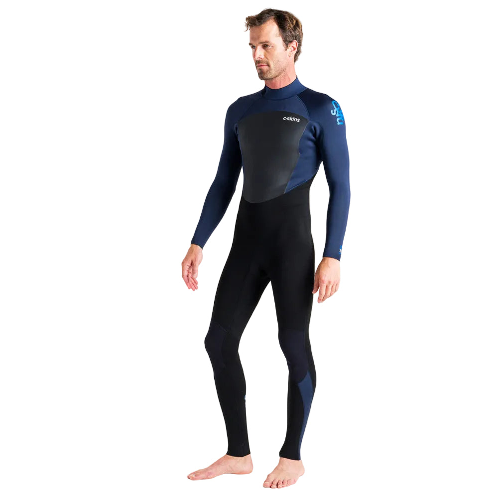 C-Skins Legend 3/2mm Back Zip Wetsuit 2025 - Black/ Bluestone/ Cyan