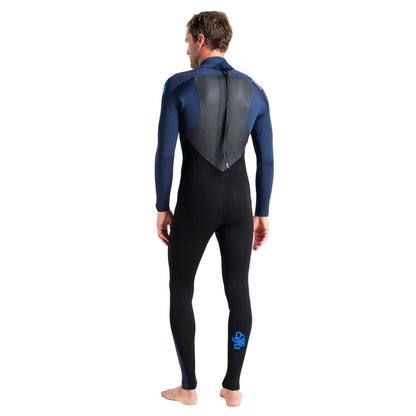 C-Skins Legend 3/2mm Back Zip Wetsuit 2025 - Black/ Bluestone/ Cyan